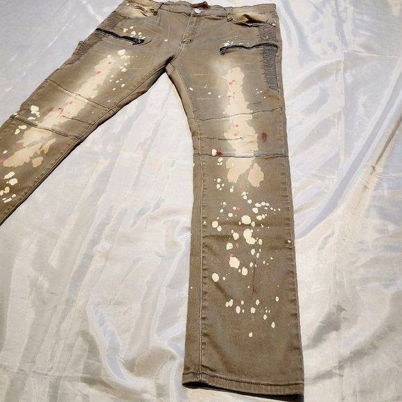 Kleep Standard Issue Skinny Jeans Discontinued Rare Painter Unique Size W42xL34 - Picture 3 of 12